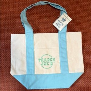 Blue and Cream Tote Bag
